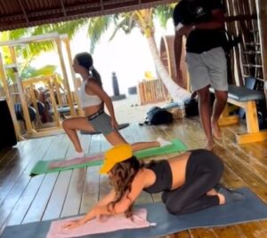yoga on the beach